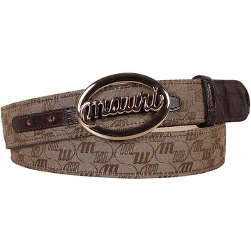 Mauri Sport Rust/Beige Genuine Baby Crocodile Belt