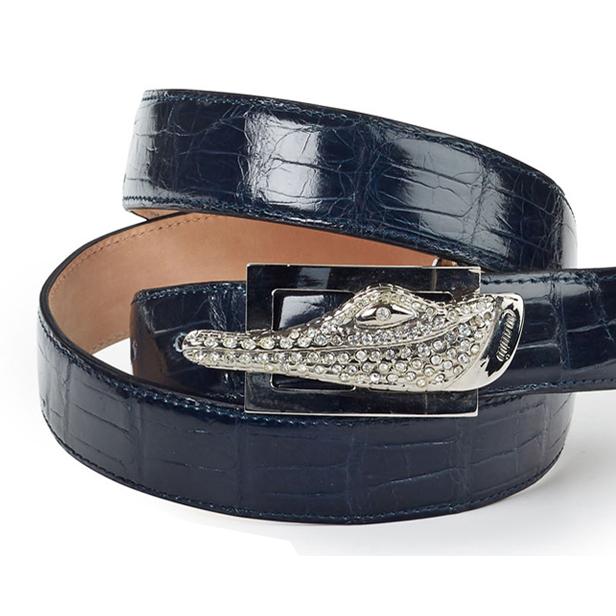 Mauri Wonder Blue Genuine Alligator Belt