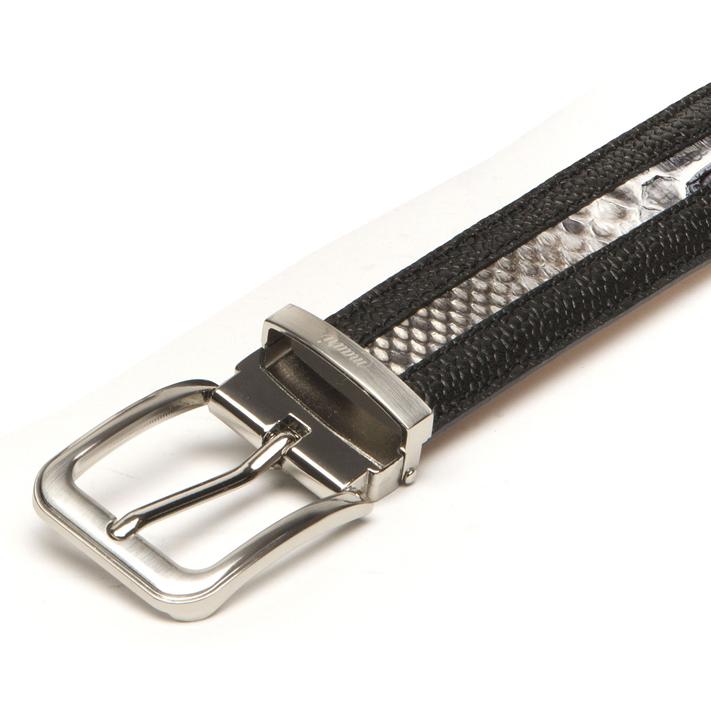 Mauri Black Genuine Python Belt