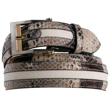 Mauri Maculated Brown Genuine Python Belt