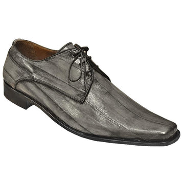 Mauri 1056 Hand Painted Metallic Grey Genuine Eel Shoes