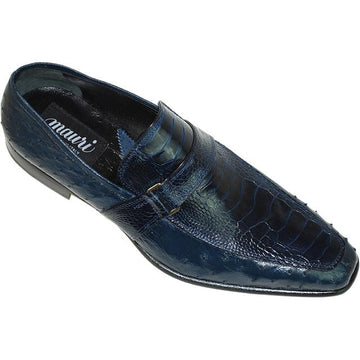 Mauri 1155/4 Wonder Blue Genuine Ostrich/Ostrich Leg Shoes