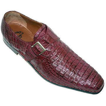 Mauri 1172 Ruby Red Genuine All-Over Hornback Crocodile Shoes