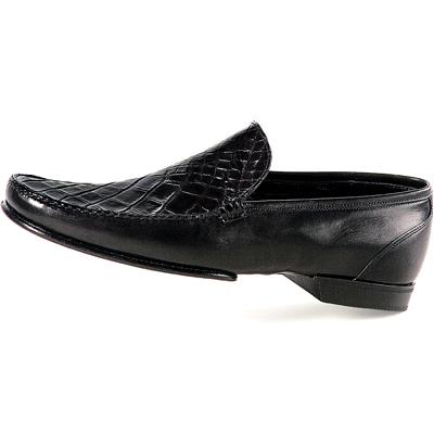 Mauri 12400 Black Genuine All Over Alligator Black Loafer Shoes