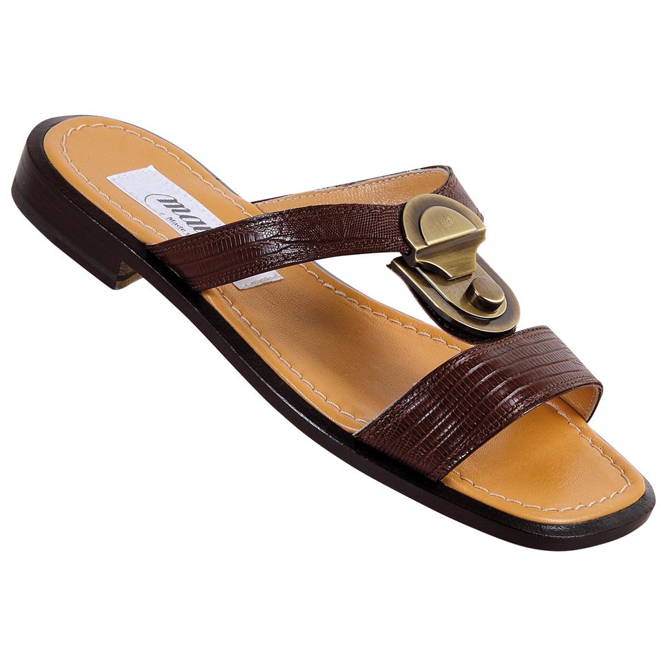 Mauri 1277 Coffee Genuine Lizard Sandals