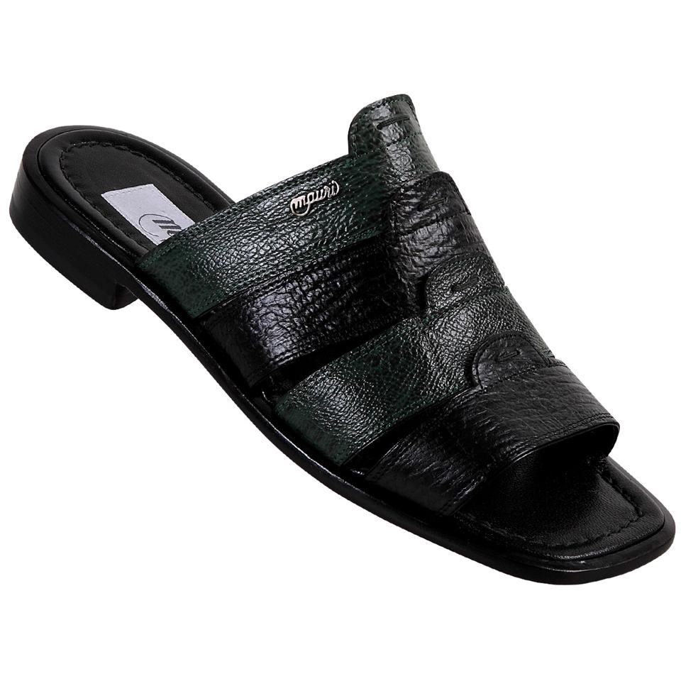 Mauri 1354 Black/Forest Green Genuine Shark Sandals