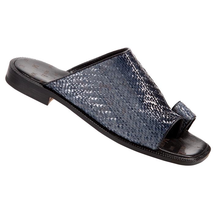 Mauri 1593 Light Grey/Blue Genuine Woven Leather Sandals