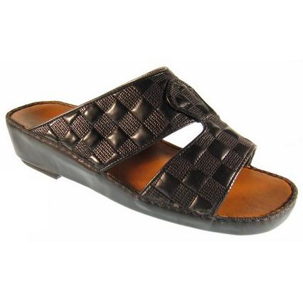 Mauri 1644 Brown Genuine Embossed Leather Sandals