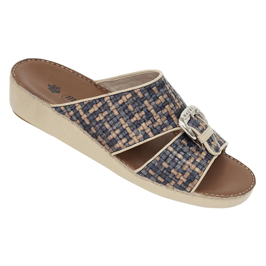 Mauri 1717/1 Multicolor Genuine Woven Leather Platform Sandals