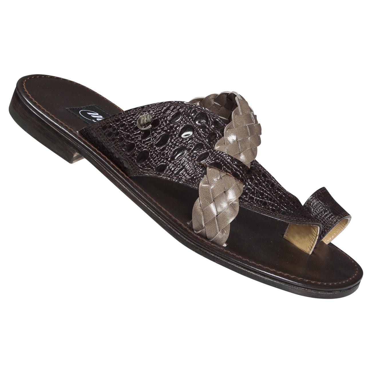 Mauri 1746 Dark Brown Genuine Yaka Stp/Taupe Baby Skin Sandals