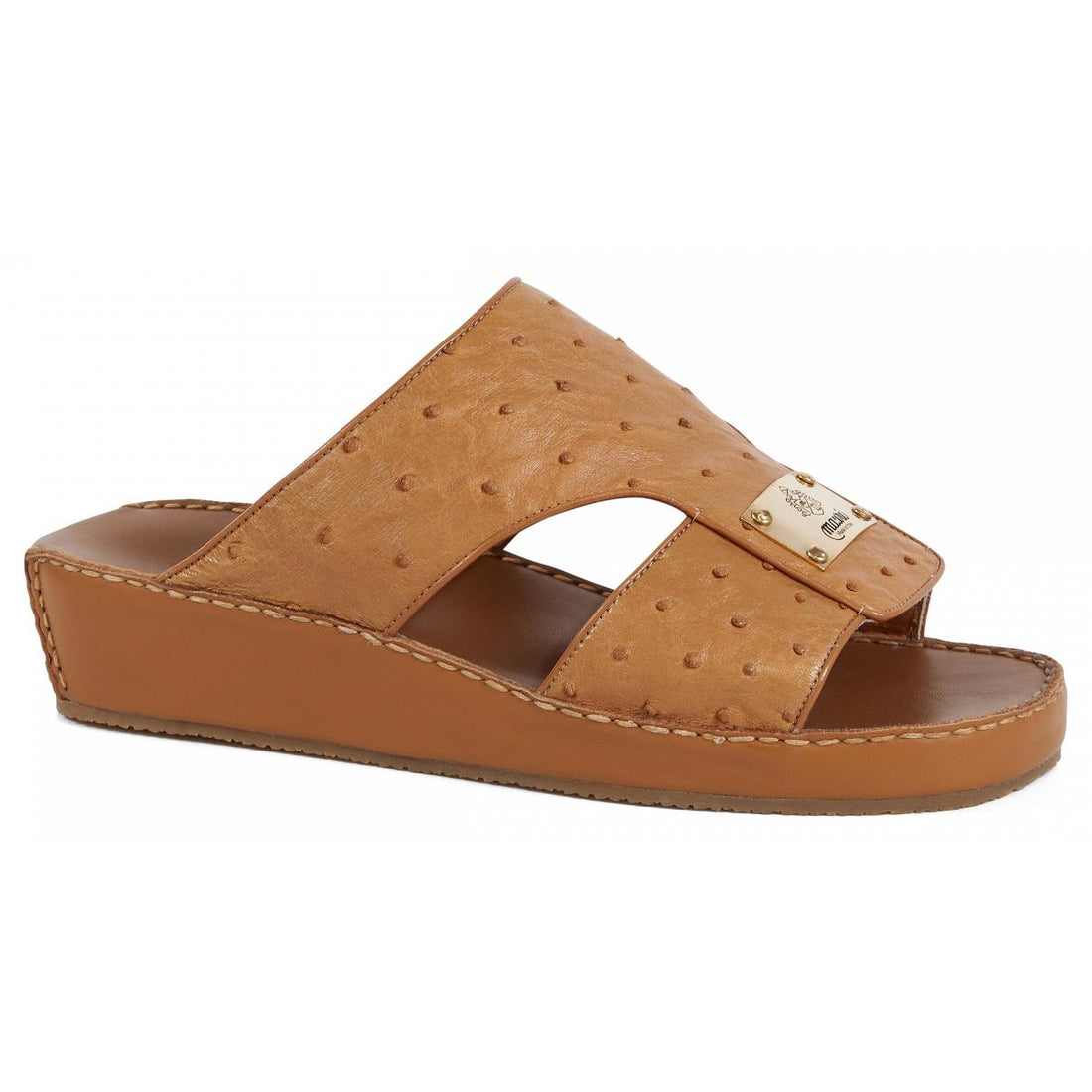 Mauri 1850/1 Light Rust Genuine Ostrich Platform Sandals