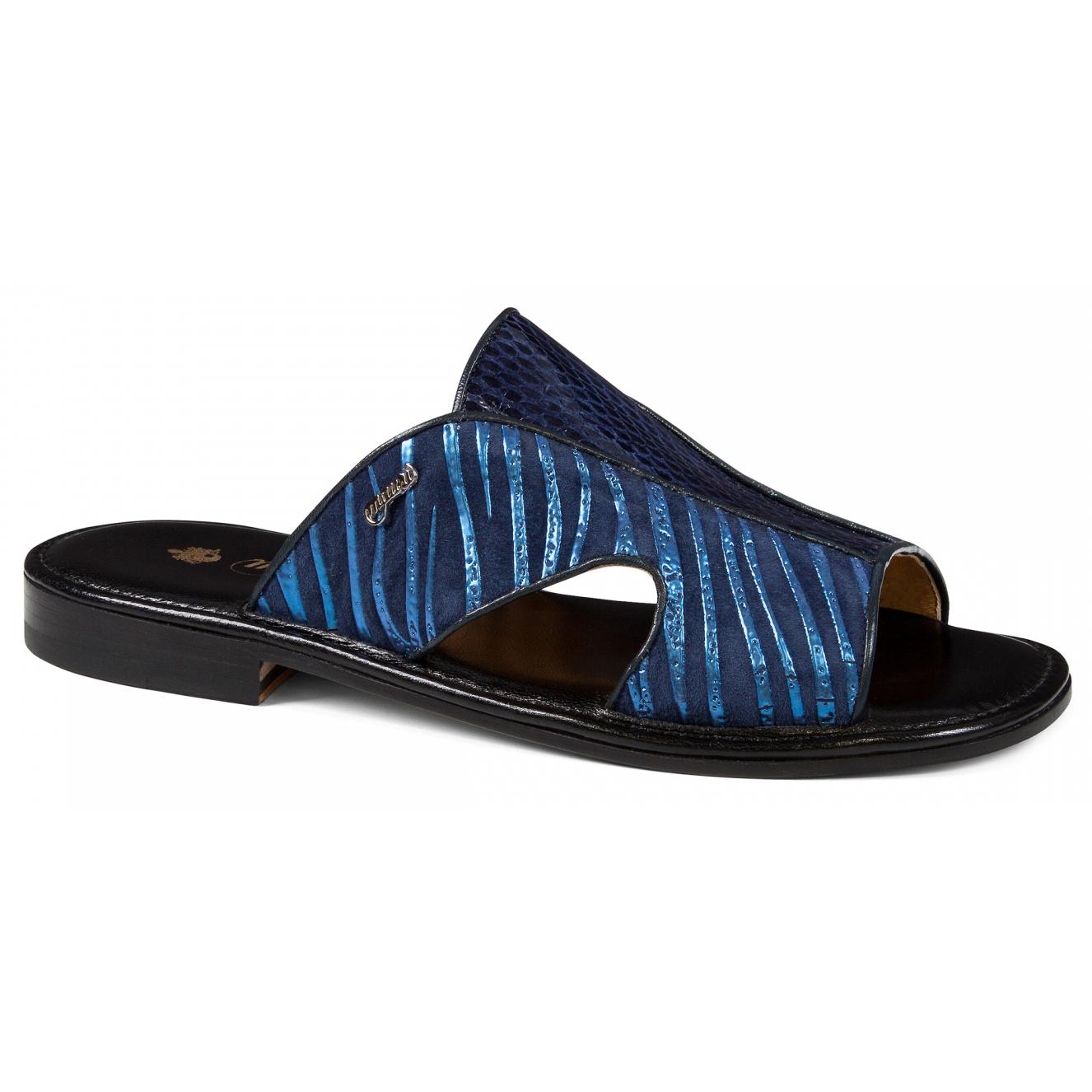 Mauri 1875 Iris Blue Genuine Whips/Multi Leather Sandals