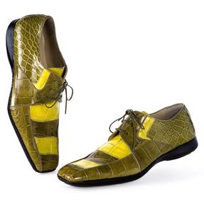 Mauri 19400 Olive/Green All Over Genuine Alligator Shoes