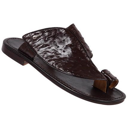 Mauri 1951/2 Dark Brown All Over Genuine Ostrich Sandals