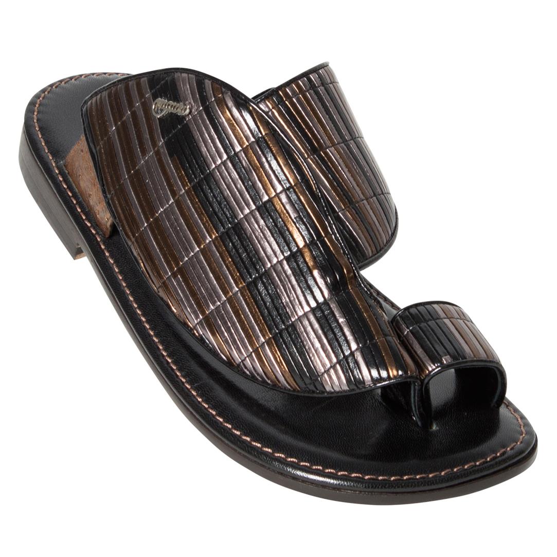 Mauri 1951/5 Bronzo Genuine Woven R370m/Ostrich Laminated Sandals