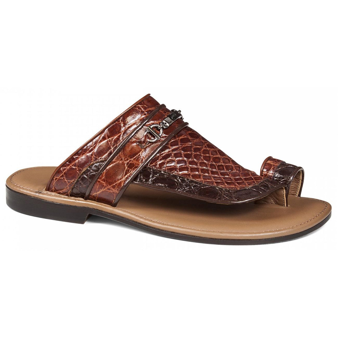 Mauri 1953/3 Sport Rust/Gold Genuine Crocodile Flanks Sandals