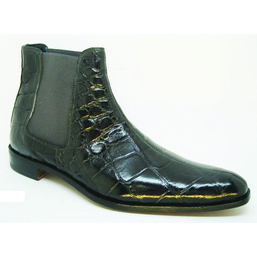 Mauri 2198 Charcoal Grey All-Over Genuine Body Alligator Boots