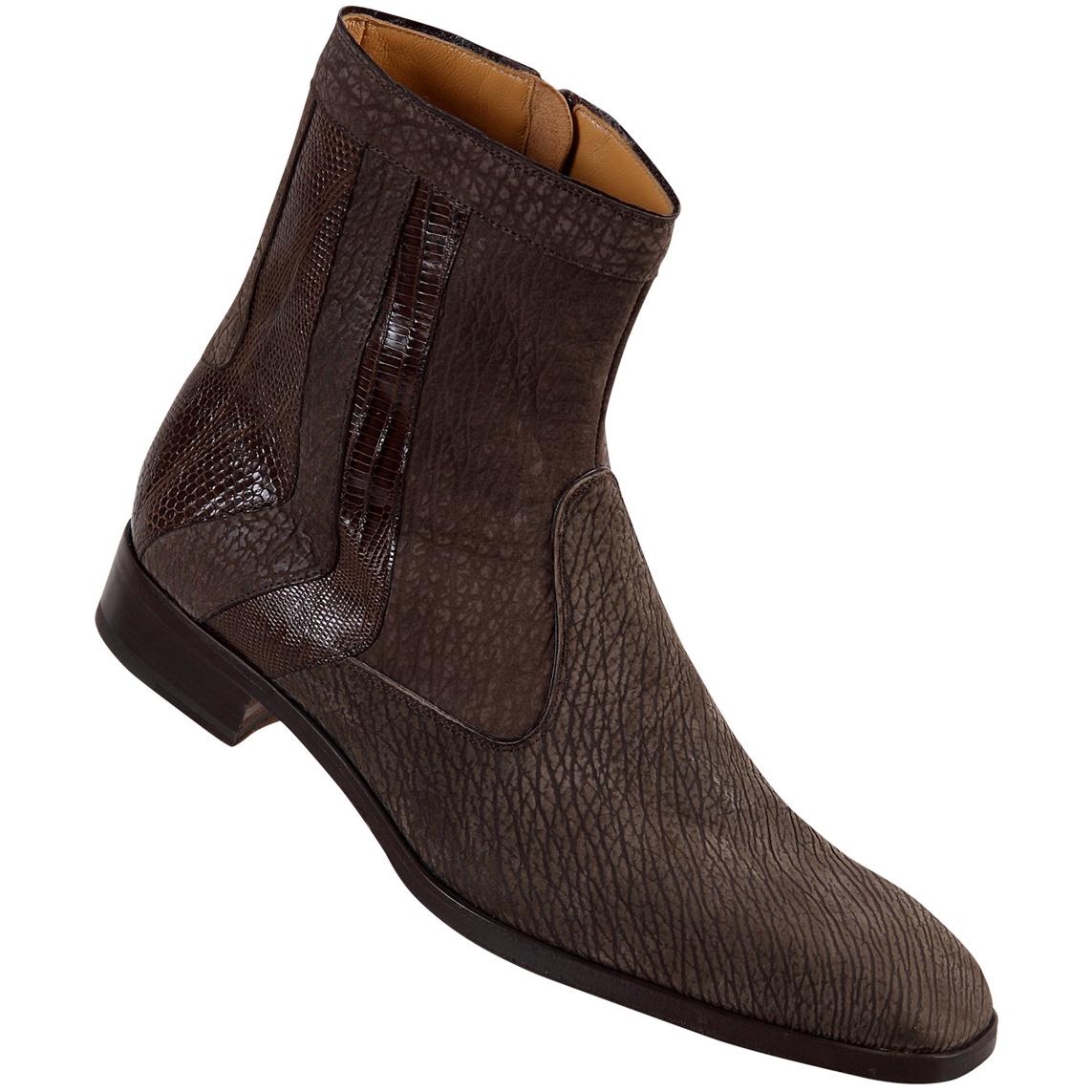 Mauri 2226 Shark Suede Brown Genuine Lizard Boots