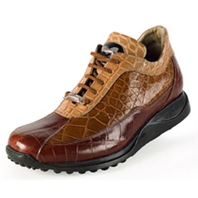 Mauri 30400 Camel/Rust/Taupe All Over Genuine Alligator Sneakers