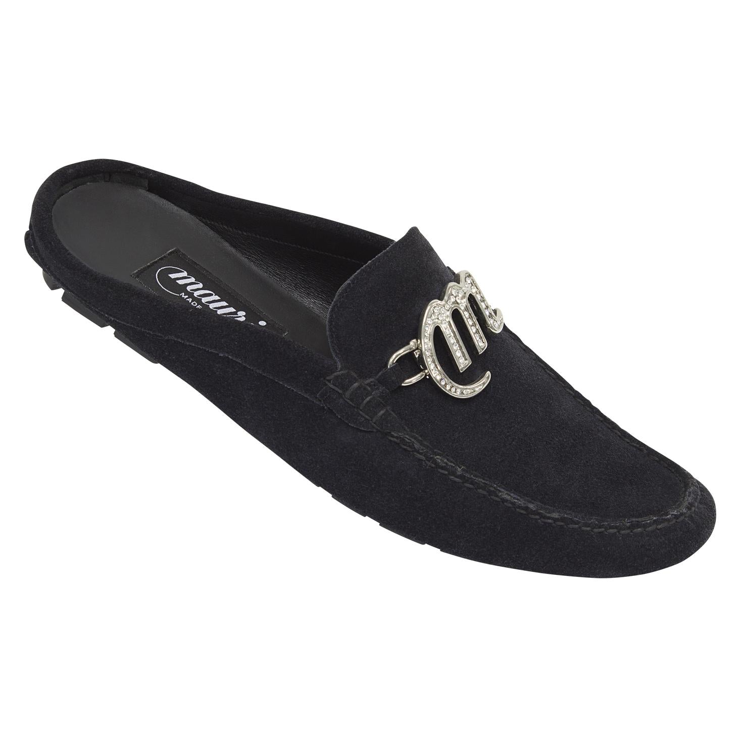 Mauri 3119 Black Genuine Suede Dress Casual Shoes