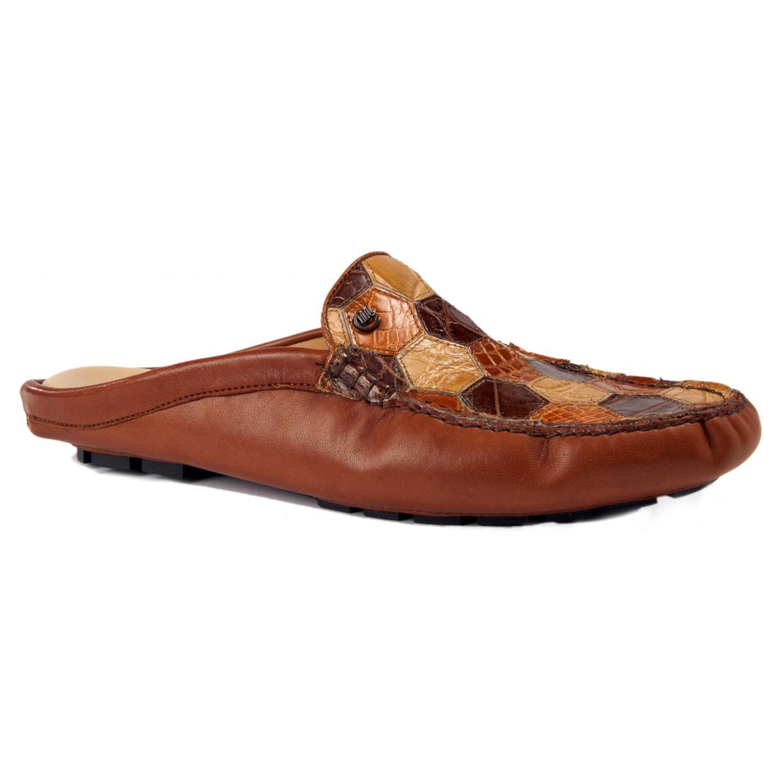 Mauri 3416 Cognac Genuine Nappa/Cognac-Dune-Camel Body Alligator Half Shoes