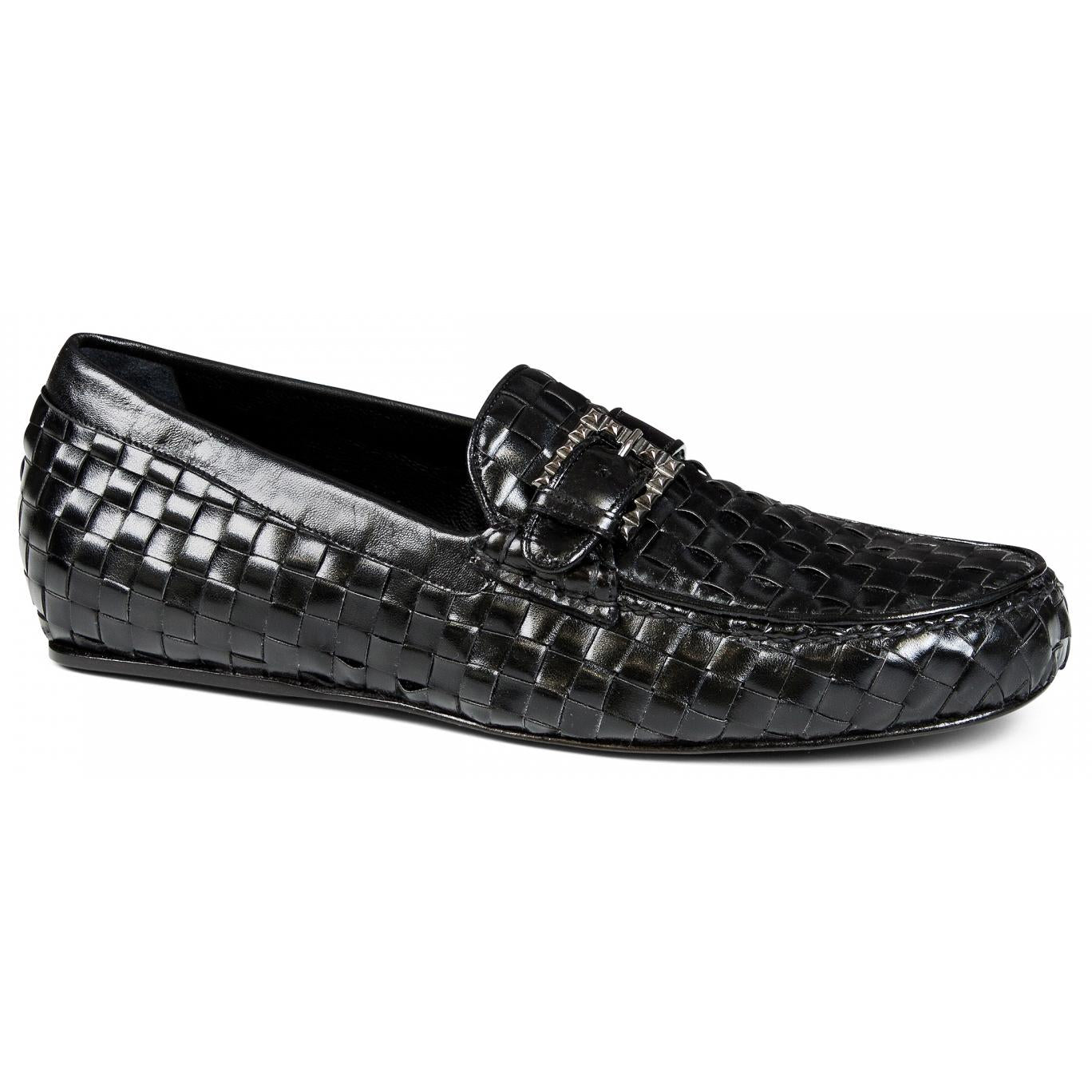 Mauri 3718 Black Genuine Woven Calf Shoes