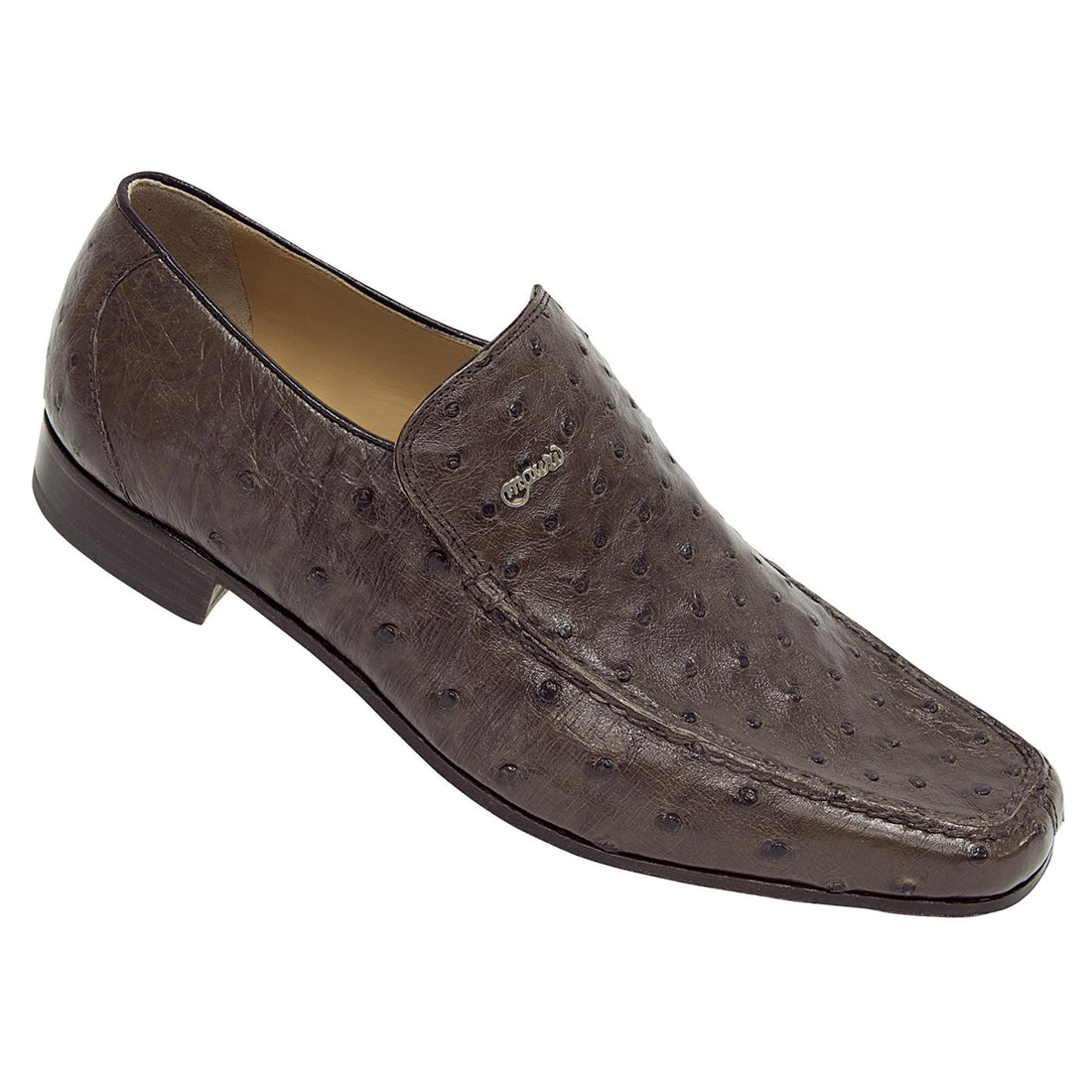 Mauri 3764/2 Dark Brown Genuine All Over Ostrich Loafer Shoes