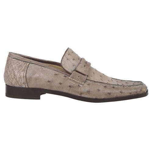 Mauri 3998 Nicotine Genuine Ostrich Loafer Shoes