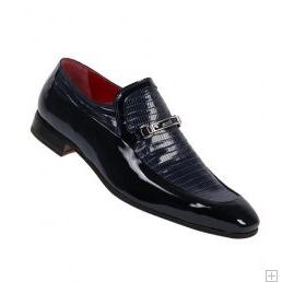 Mauri 4039 Blue Genuine Lizard/Patent Leather Shoes