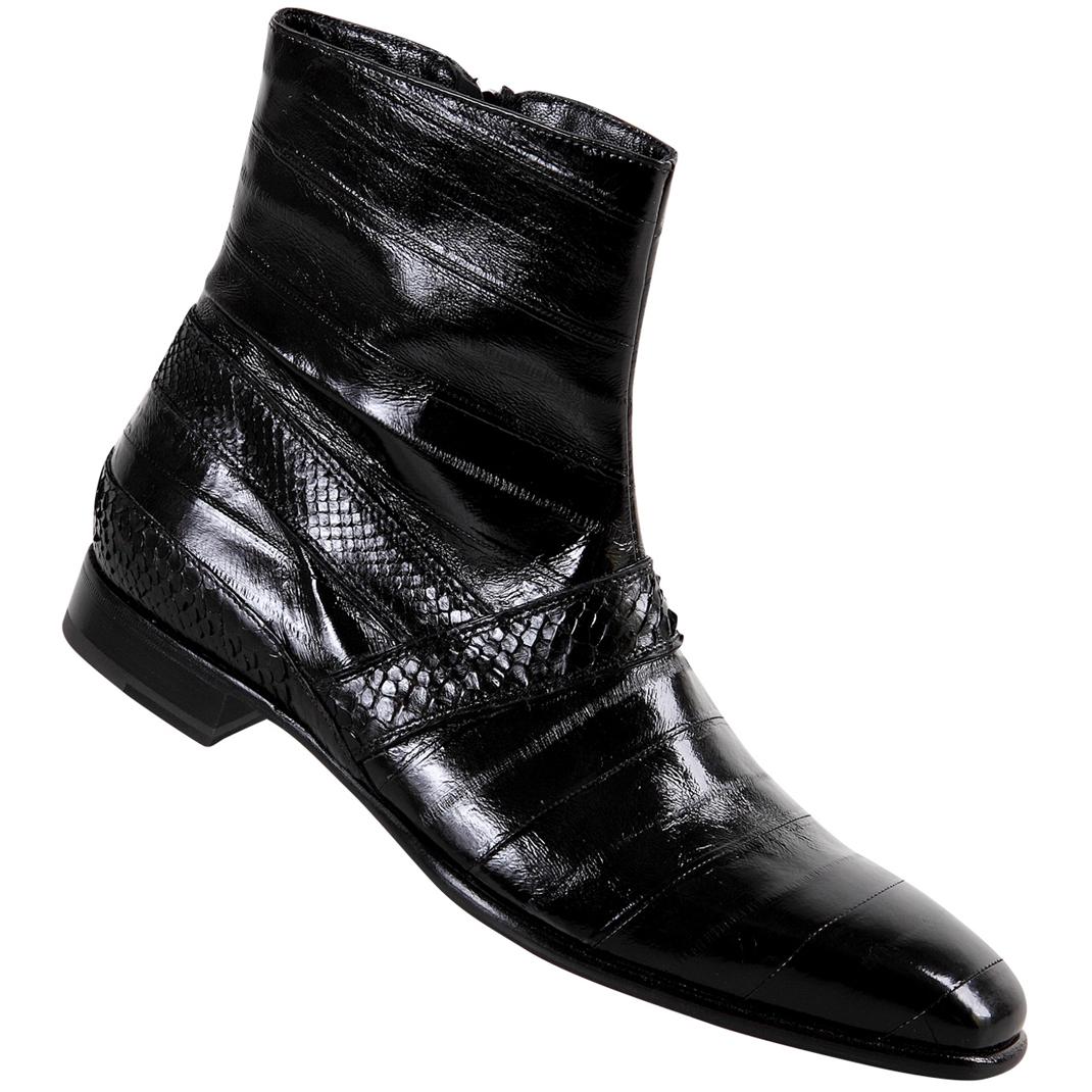 Mauri 4313 Black Genuine Eel/Python Boots