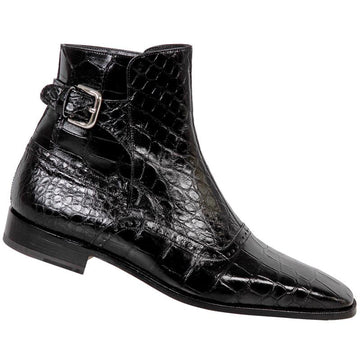 Mauri 4398 Black Genuine All-Over Baby Alligator Boots