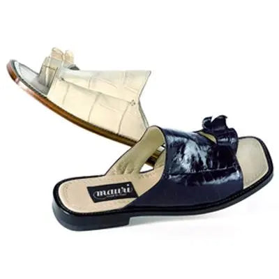 Mauri 4400 Alligator Tail Sandals Colors Available: Bone, Black, Blue