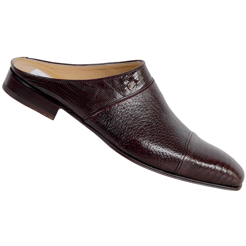 Mauri 4482 Dark Brown Genuine Tejus Lizard/Pecary Half Shoes Suit Essence