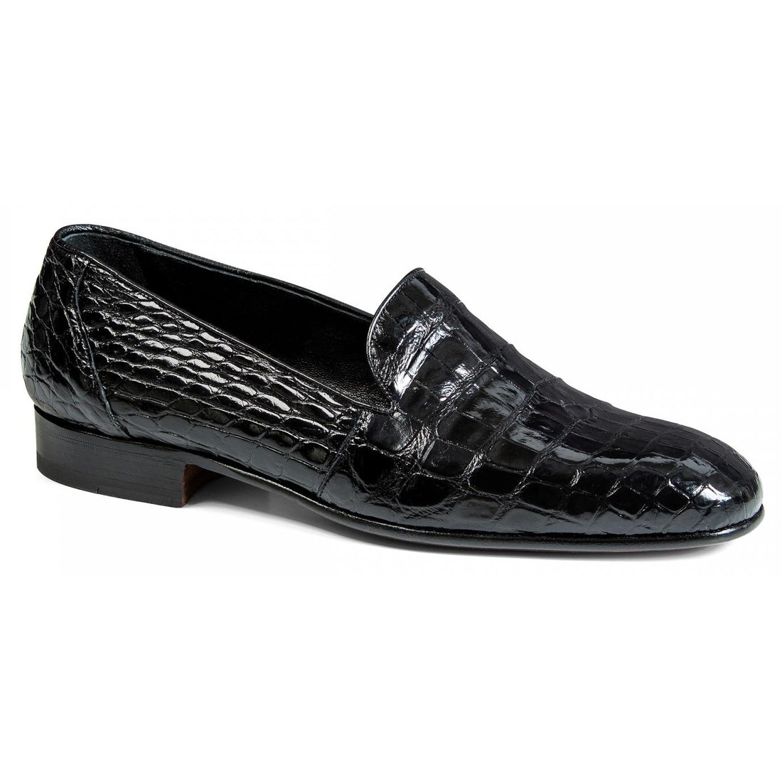 Mauri 4516/3 Black Genuine Baby Alligator Loafer Shoes