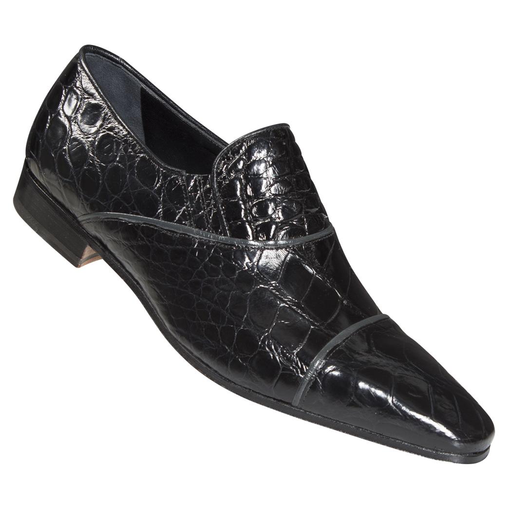 Mauri 4618 Black Genuine All Over Alligator Dressy Shoes