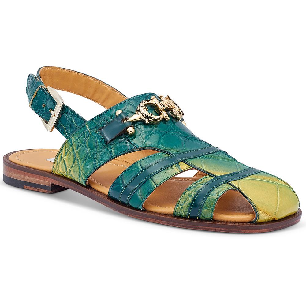 Mauri 5126 Multi Green Genuine Body Alligator/Calfskin Sandals