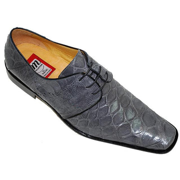 Mauri 531 Grey Genuine Alligator Shoes Suit Essence