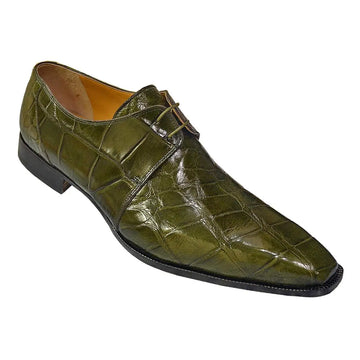 Mauri 53125 Money Green Genuine All-Over Alligator Belly Skin Shoes