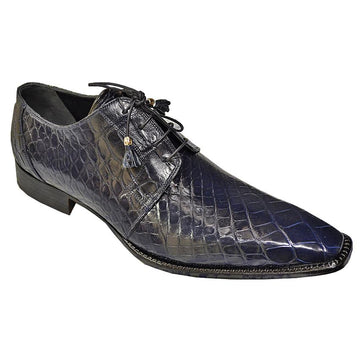 Mauri 53125 Navy Genuine All-Over Alligator Belly Skin Shoes