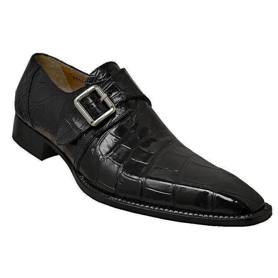 Mauri 53154 Black Genuine All-Over Alligator Skin Loafer Shoes 