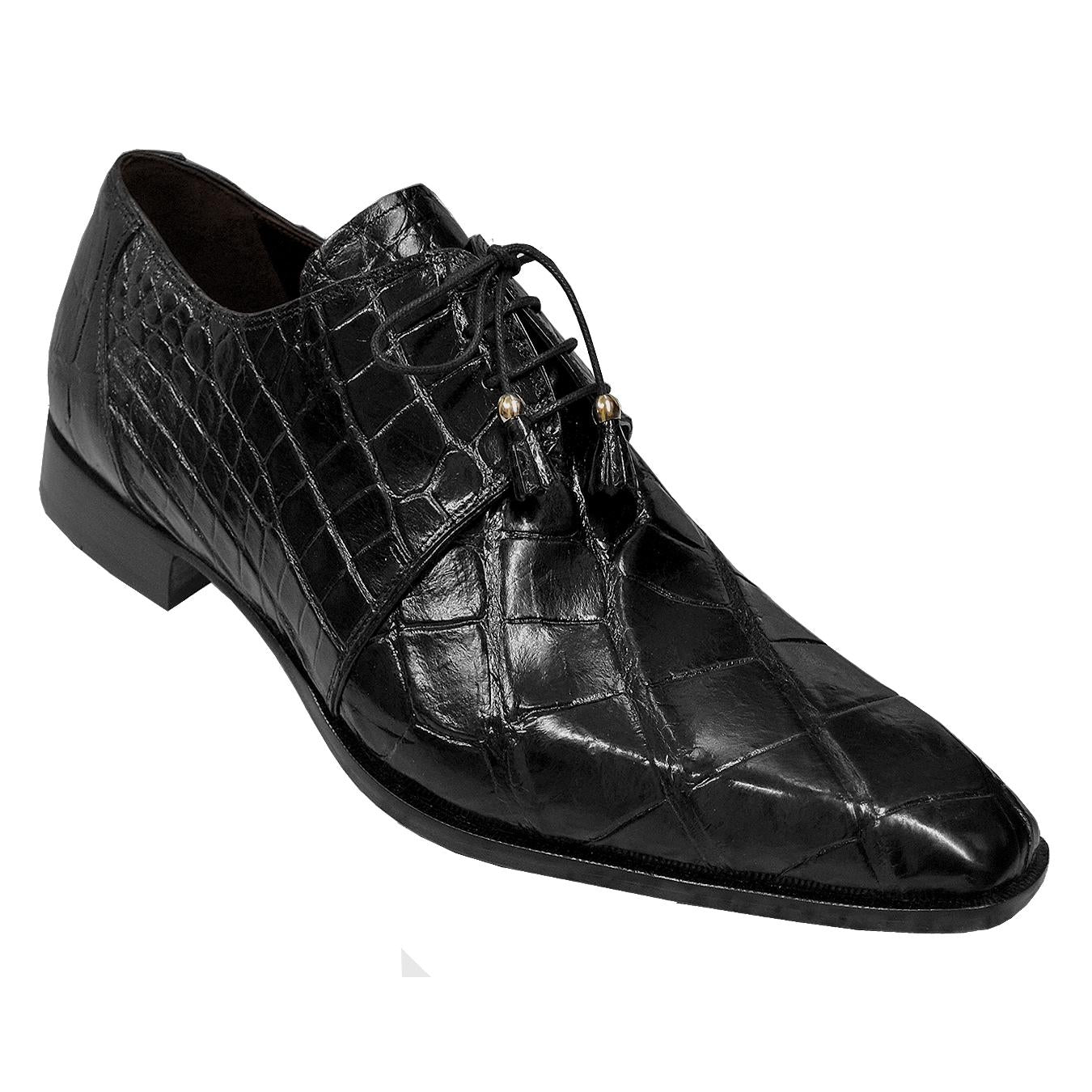 Mauri 53156 Black Genuine All-Over Alligator Belly Skin Shoes