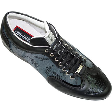 Mauri 8614 Black Genuine Alligator Sneakers