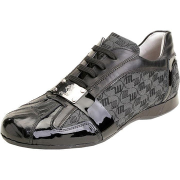 Mauri 8840 Gloss Black/Charcoal Grey Alligator/Patent Leather Sneakers