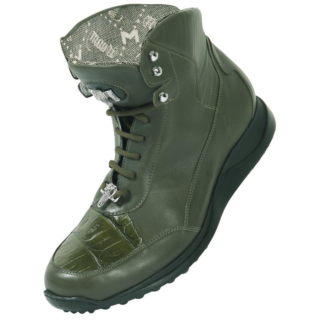 Mauri 8911 Money Green Genuine Alligator/Nappa Boots 