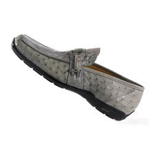 Mauri 9130 Grey All Over Genuine Alligator/Ostrich Loafer Shoes