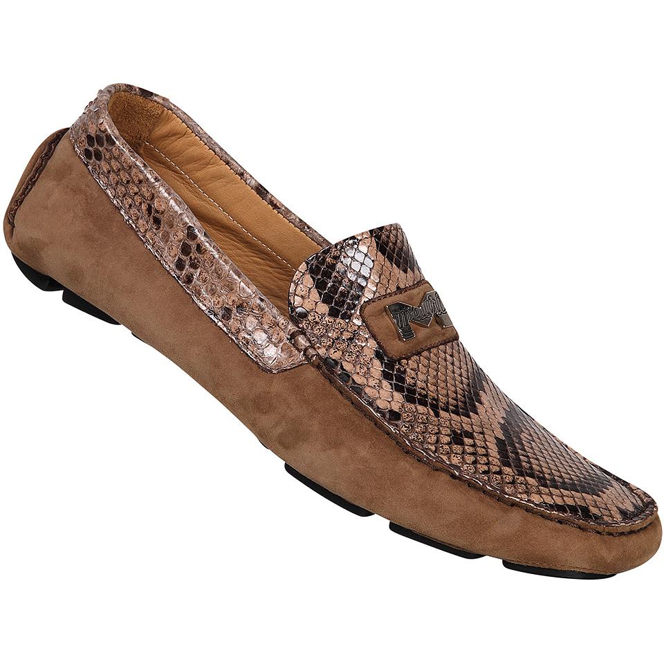 Mauri 9155 Brown/Beige Genuine Python/Suede Shoes