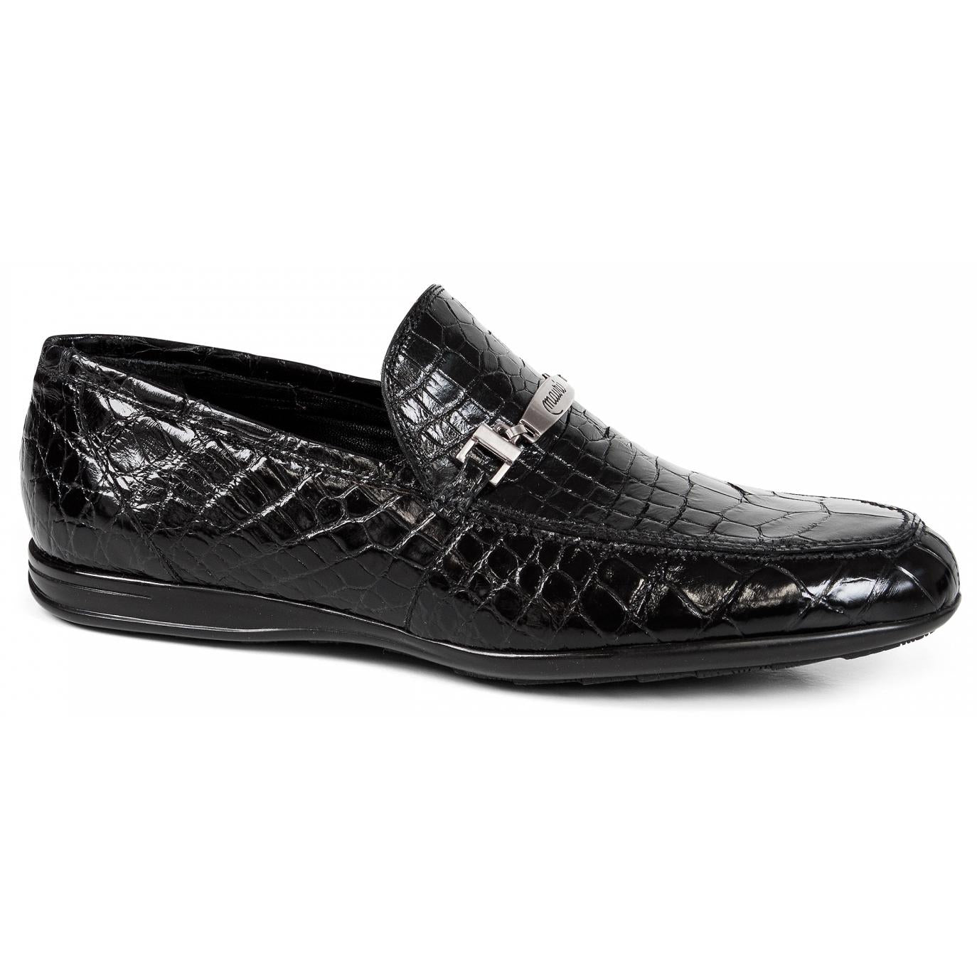 Mauri 9255 Black Genuine Baby Alligator Dress Shoes