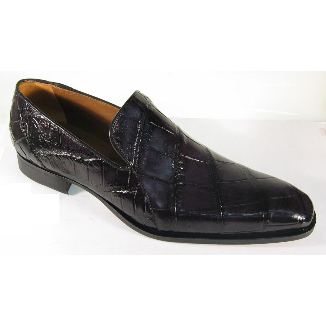 Mauri Adda 1044 Black All-Over Genuine Body Alligator H/-Painted Loafer Shoes