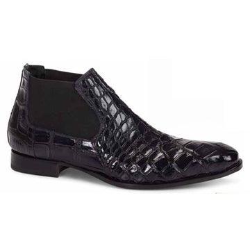 Mauri Affari 4755 Black Genuine Body Alligator H/-Painted Boots