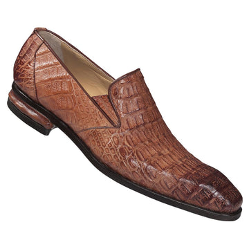 Mauri Amber 4673 Cognac Genuine Hornback Alligator Hand Painted Shoes